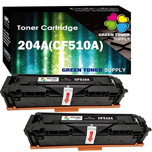 2-Pack HP204A CF510A Compatible Toner Cartridge (Black) - Replacement for HP 204A, Works with Color Pro M154a/M154nw/M180n/M181fw/M181fdw Printers | Office & Home Printing | Sold by Green Toner Supply