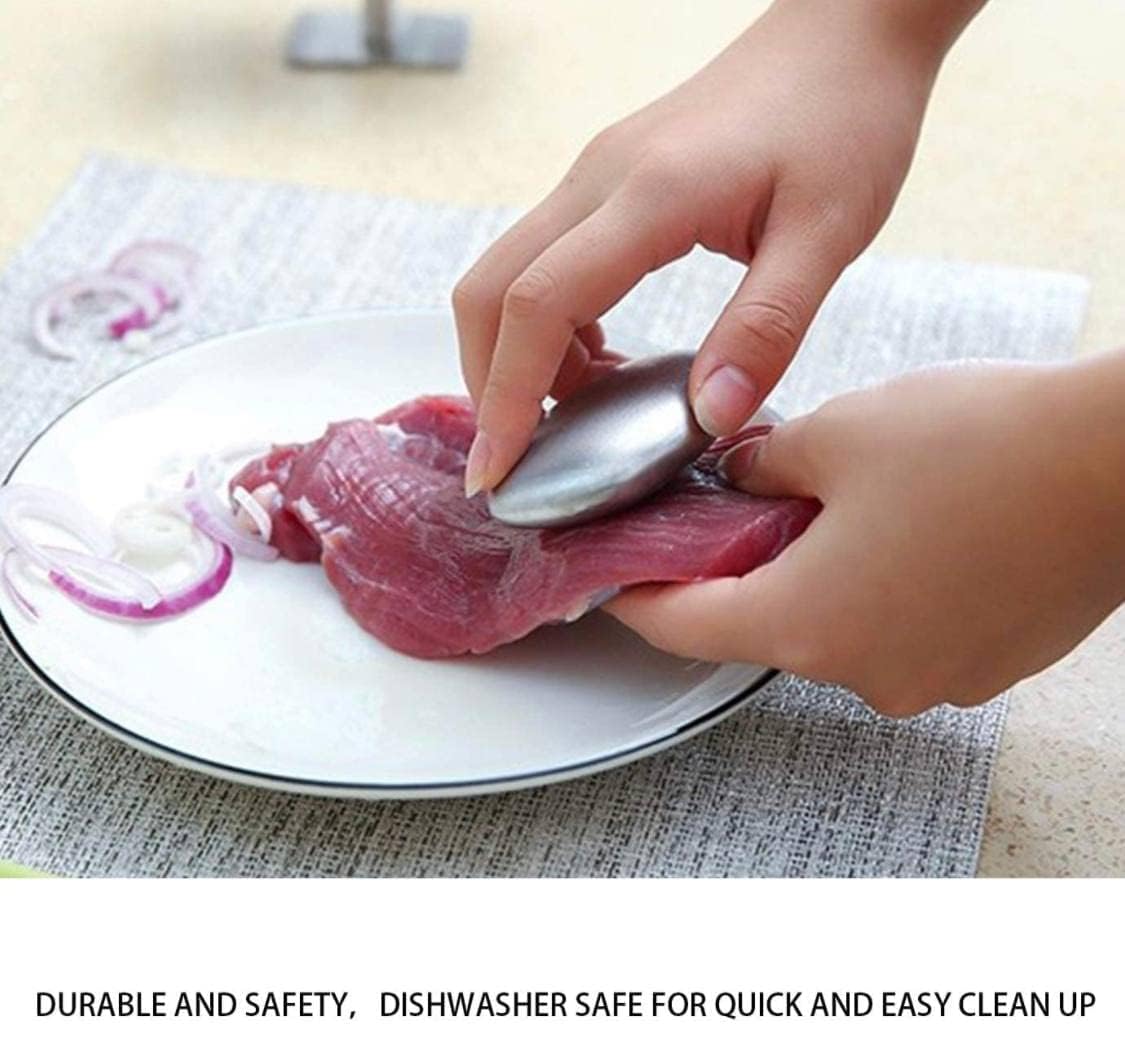 Dhanuom Stainless Steel Soap Bar - Natural Hand Odor Eliminator for Onion, Garlic & Fish Smells - Kitchen & Cooking Essential (1 Pack) - Perfect for Chefs, Home Cooks & Outdoor Activities