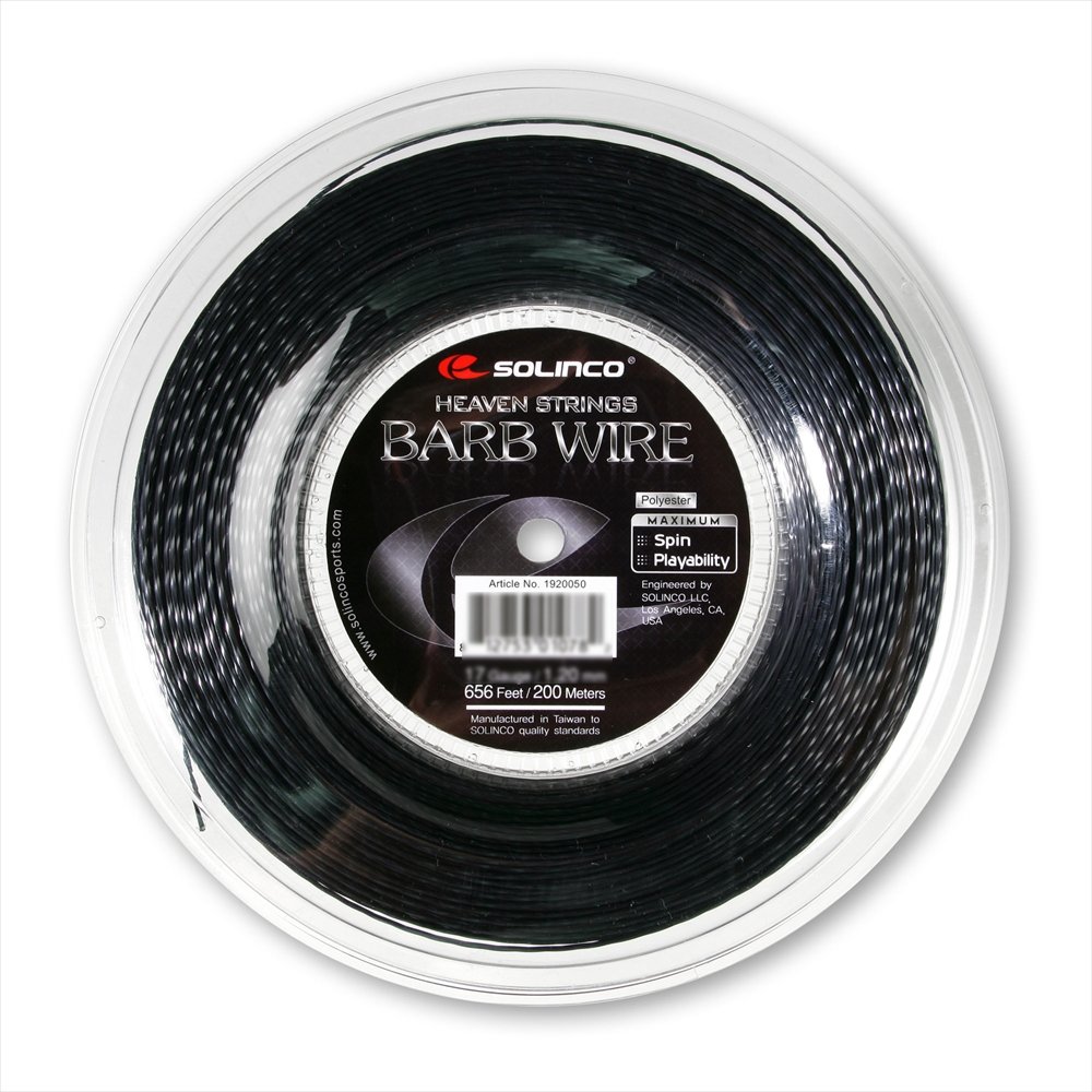 Barb Wire 16G 1.30MM Tennis String Reel - Premium Polyester Tennis String for Durability & Spin | Perfect for Competitive Play & Stringing Machines
