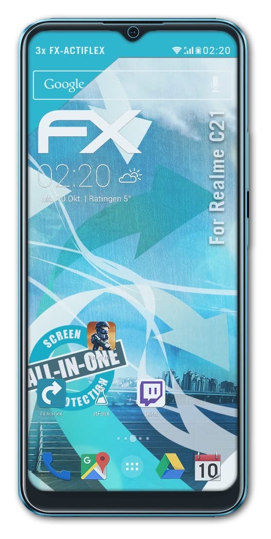 Realme C21 Screen Protector - 3 Pack Ultra Clear Flexible FX Film - Anti-Scratch & Bubble-Free - Perfect for Everyday Use & Gaming Protection