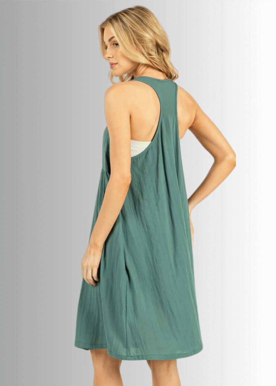 Hayden Racer Back Mini Dress for Women - Sexy Summer Sleeveless Bodycon Dress for Night Out, Party & Date Night | Flattering Stretchy Fabric