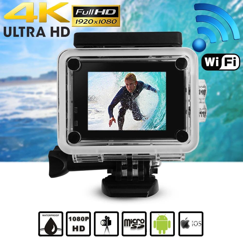 Affordable HD Sports Action Camera - Waterproof & Shockproof for Outdoor Adventures, Vlogging, and Extreme Sports