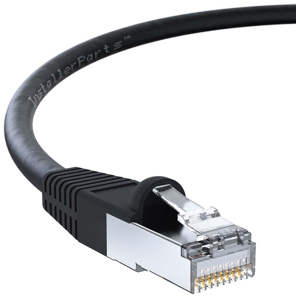 20 Pack CAT6 Shielded Ethernet Cable (SSTP/SFTP) - 6FT Black Professional Series - 10Gbps High Speed Internet Network Cable, 550MHz - Perfect for Home Office, Gaming & Server Rooms