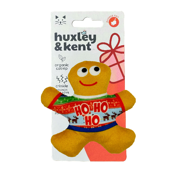 Premium Huxley & Kent Ugly Sweater Cat Toy for Playful Kittens - Fun Interactive G-Man Design for Indoor Play & Holiday Gifts