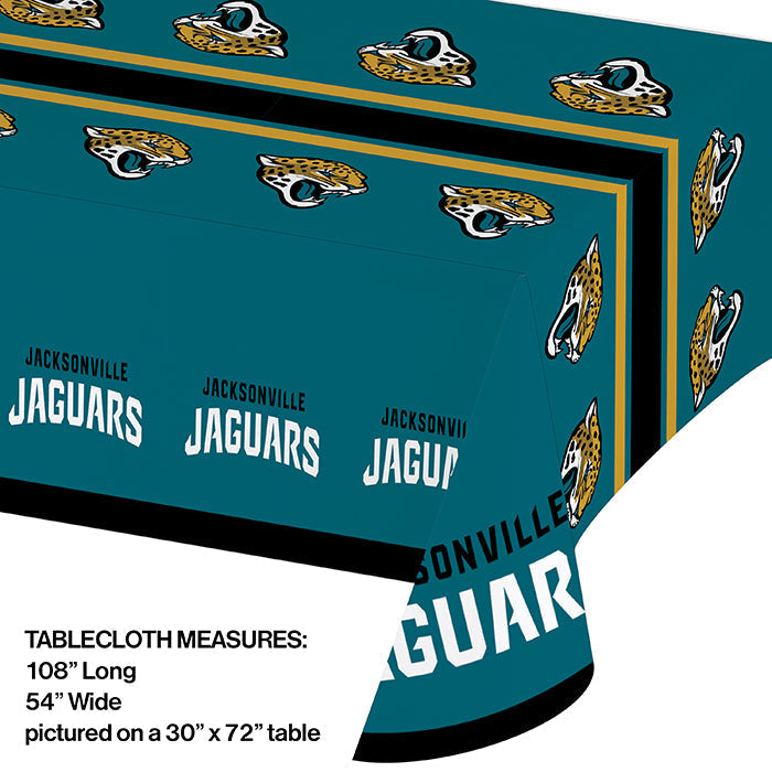 12-Piece Bulk Jacksonville Jaguars Table Covers - Waterproof NFL Party Decorations for Game Day, Tailgating & Football Events
