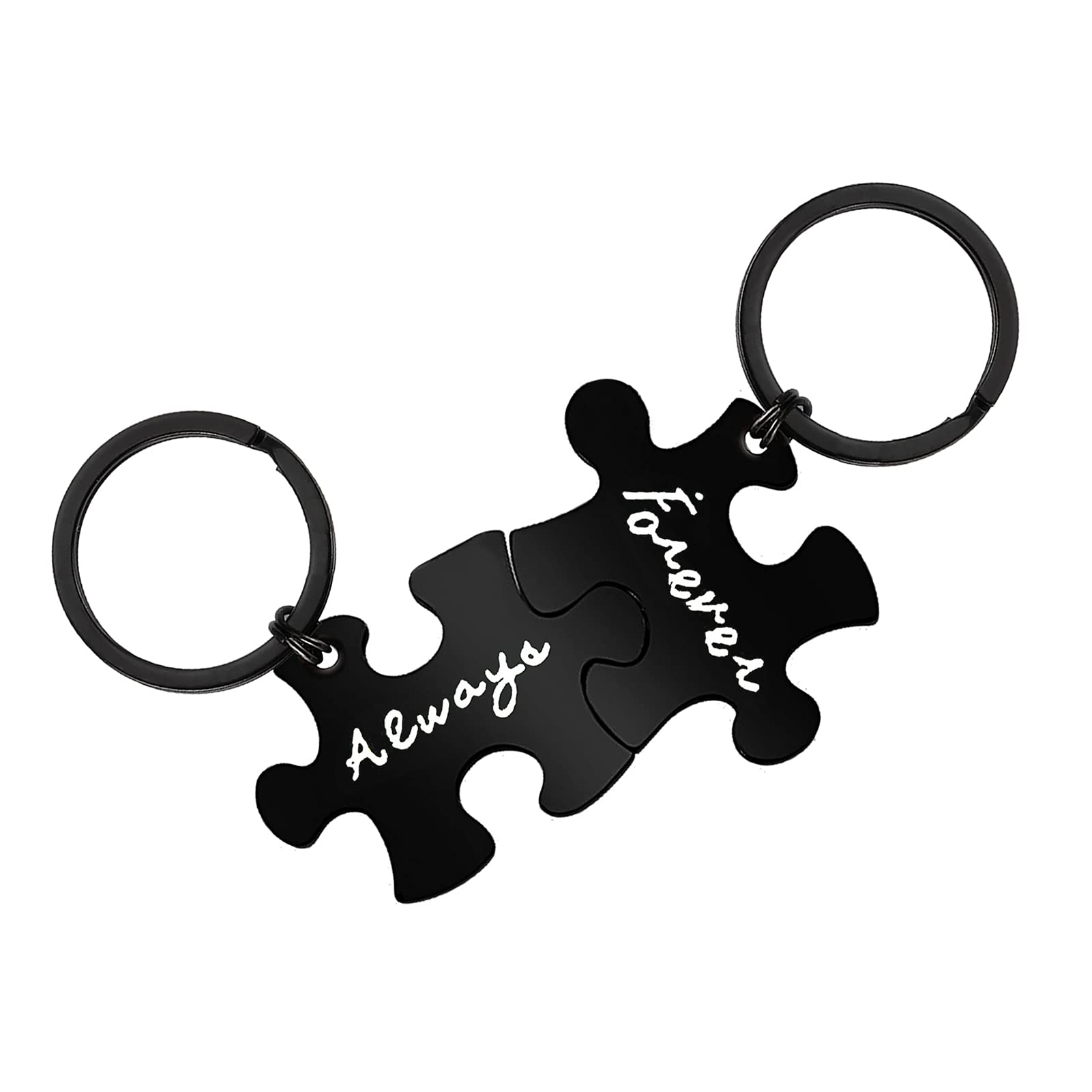 Romantic Couple Keychain Set - Perfect Valentine's Day, Christmas, Birthday & Anniversary Gift for Boyfriend, Girlfriend, Husband or Wife - Heart-Shaped Matching Keychains for Couples - Ideal for Everyday Use & Special Occasions