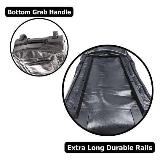 Durable Waterproof Double Ski Bag with Wheels - 180/200cm Capacity for Ski & Snowboard Equipment Storage - Travel Gear Organizer for Skiers - 3 Year Warranty - Perfect for Air Travel & Winter Sports Trips