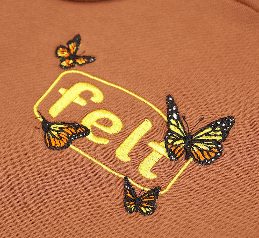 Butterfly Embroidered Hoodie for Women - Soft Cotton Pullover Sweatshirt with Unique Floral Design - Perfect for Casual Wear, Street Style & Outdoor Activities