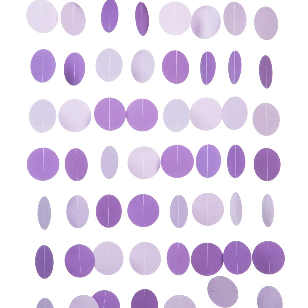 Purple Lavender Paper Garland - 20ft Party Decor for Backdrops & Events
