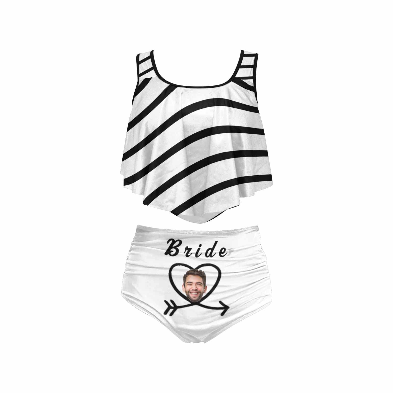 Custom Face Print Swimsuit for Bride & Bridesmaids - Personalized Bachelorette Party Bathing Suit & Bikini - Fun Beachwear for Pool Parties, Girls Trips & Wedding Celebrations