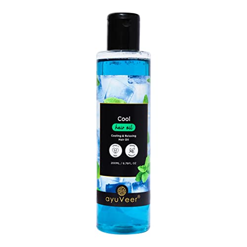 Ayuveer Cool Hair Oil with AMLa - Strengthen & Nourish Hair for All Hair Types | 200ml | Pack of 2 | Perfect for Daily Hair Care & Scalp Massage