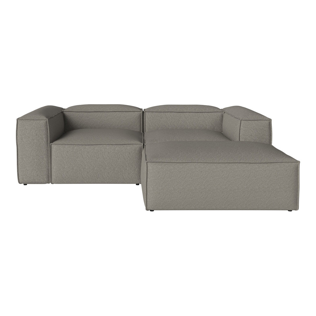Cosima 2-Seater Small Sofa with Pouf - Compact Loveseat for Small Living Rooms, Apartments & Cozy Spaces