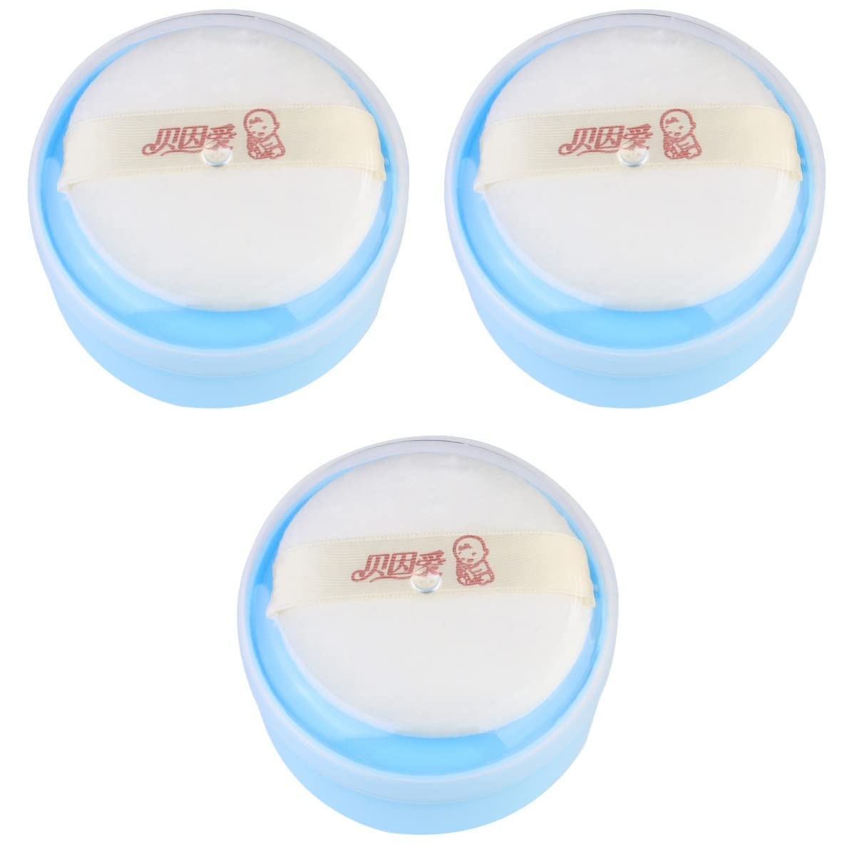FRCOLOR 3-Piece Kids Bath & Skincare Set - Baby Powder, Puff & Travel Container | Gentle Baby Care for Sensitive Skin | Perfect for Travel, Diaper Changes & Daily Baby Hygiene