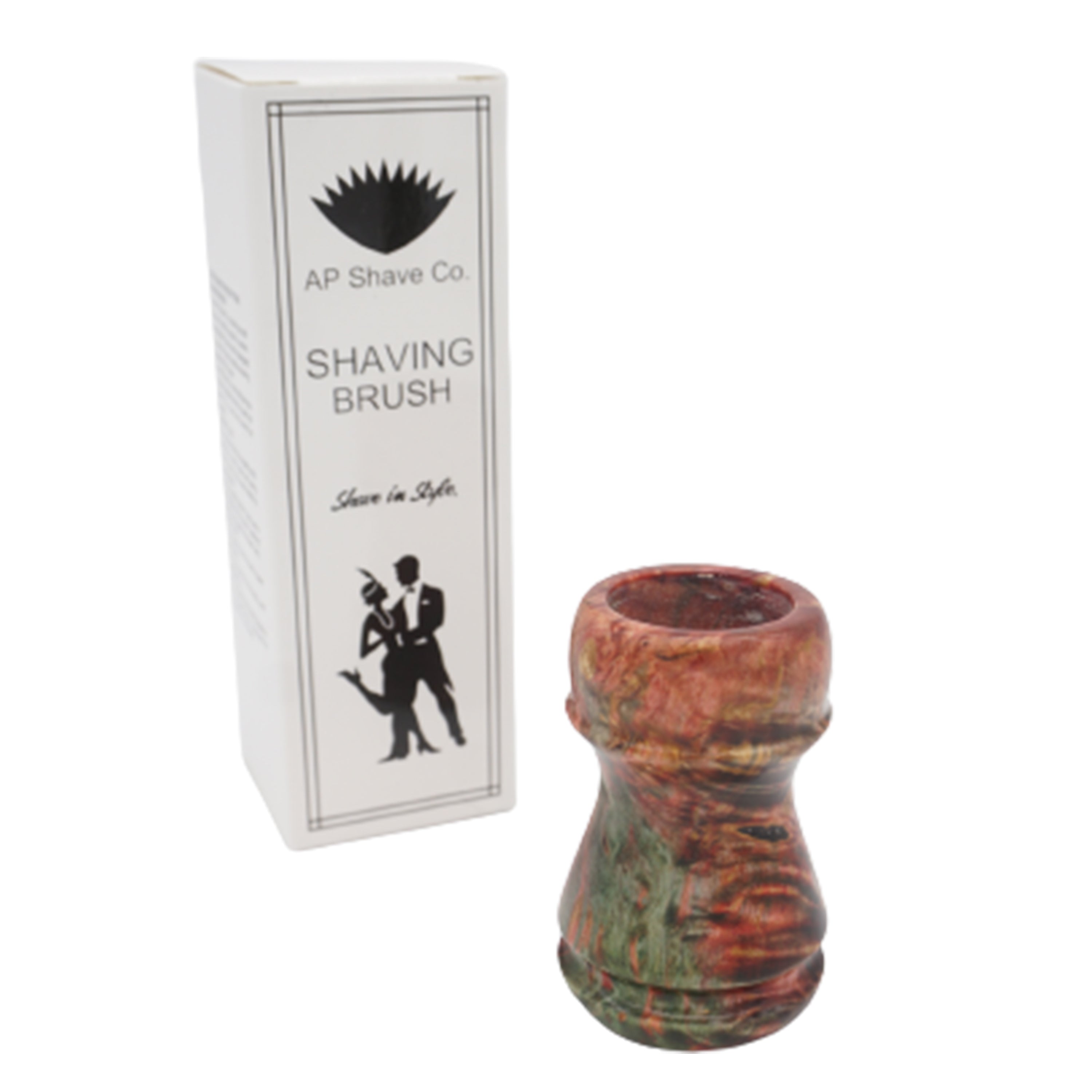 Premium Karelian Birch Stabilized Wood Handcrafted Shaving Brush Handle - Fits 24mm & 26mm Knots - Ideal for Wet Shaving, Grooming Kits & Luxury Bathroom Accessories