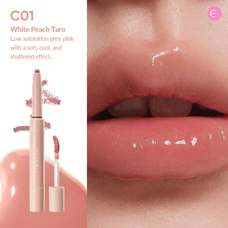 Judydoll True Plump Dual Ended Lip Liner & Gloss Pen - Waterproof Long Lasting Lipstick for Everyday Makeup, Date Night & Special Occasions