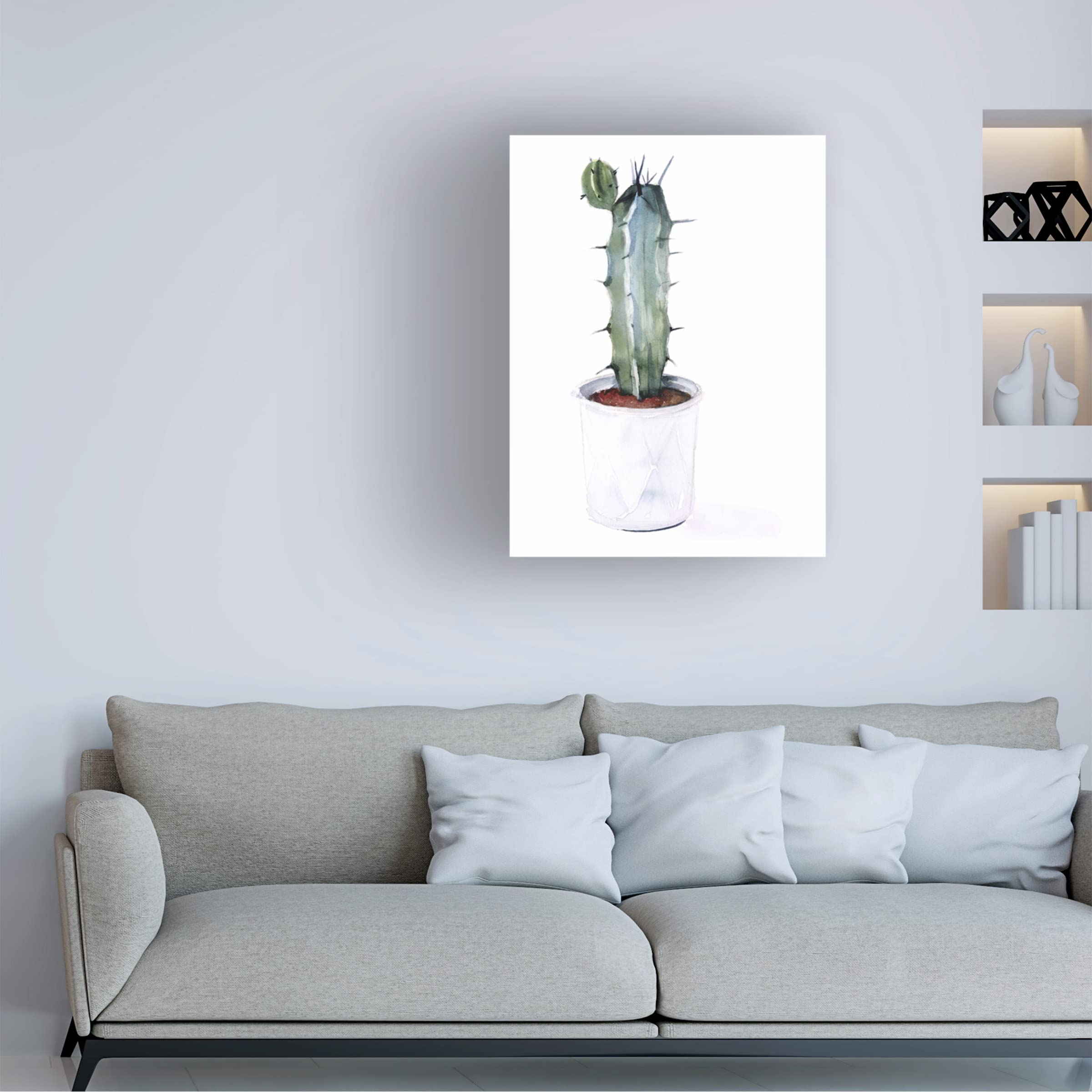 Sharp Succulents I Canvas Wall Art by Jennifer Paxton Parker - Modern Botanical Home Decor for Living Room, Bedroom & Office