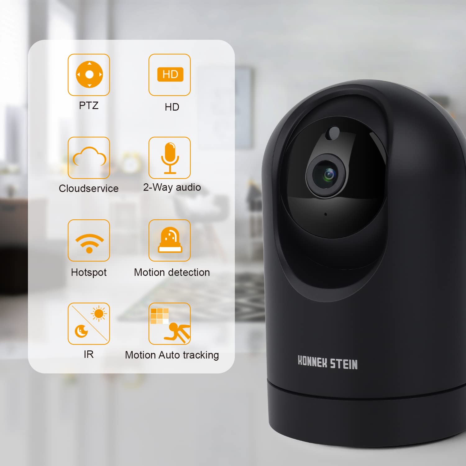 2K Wireless Indoor Security Camera with AI Human Motion Detection, 2.4G/5G Dual-Band WiFi, Two-Way Audio & Night Vision - Smart Home IP Camera for Baby/Pet Monitoring & App Remote Control (Black)