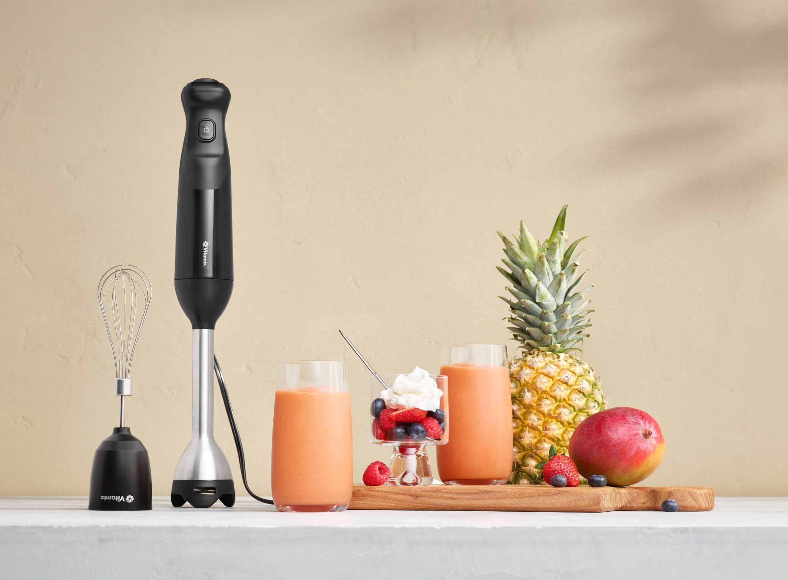 Vitamix 2-Speed Hand Blender with Whisk Attachment - Powerful 250W Immersion Blender for Smoothies, Soups & Baking - Black (Perfect for Kitchens, Restaurants & Meal Prep)