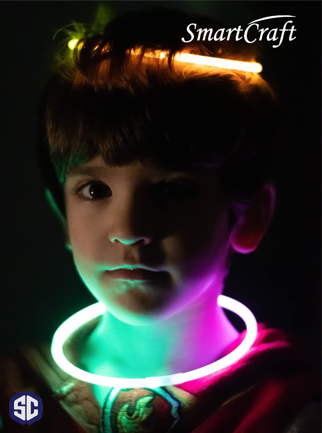 Smartcraft Glow Sticks & Bracelets - 50 Pack Vibrant Colors for Parties, Raves, Concerts & Night Events - Perfect Party Favors & Glow in the Dark Supplies
