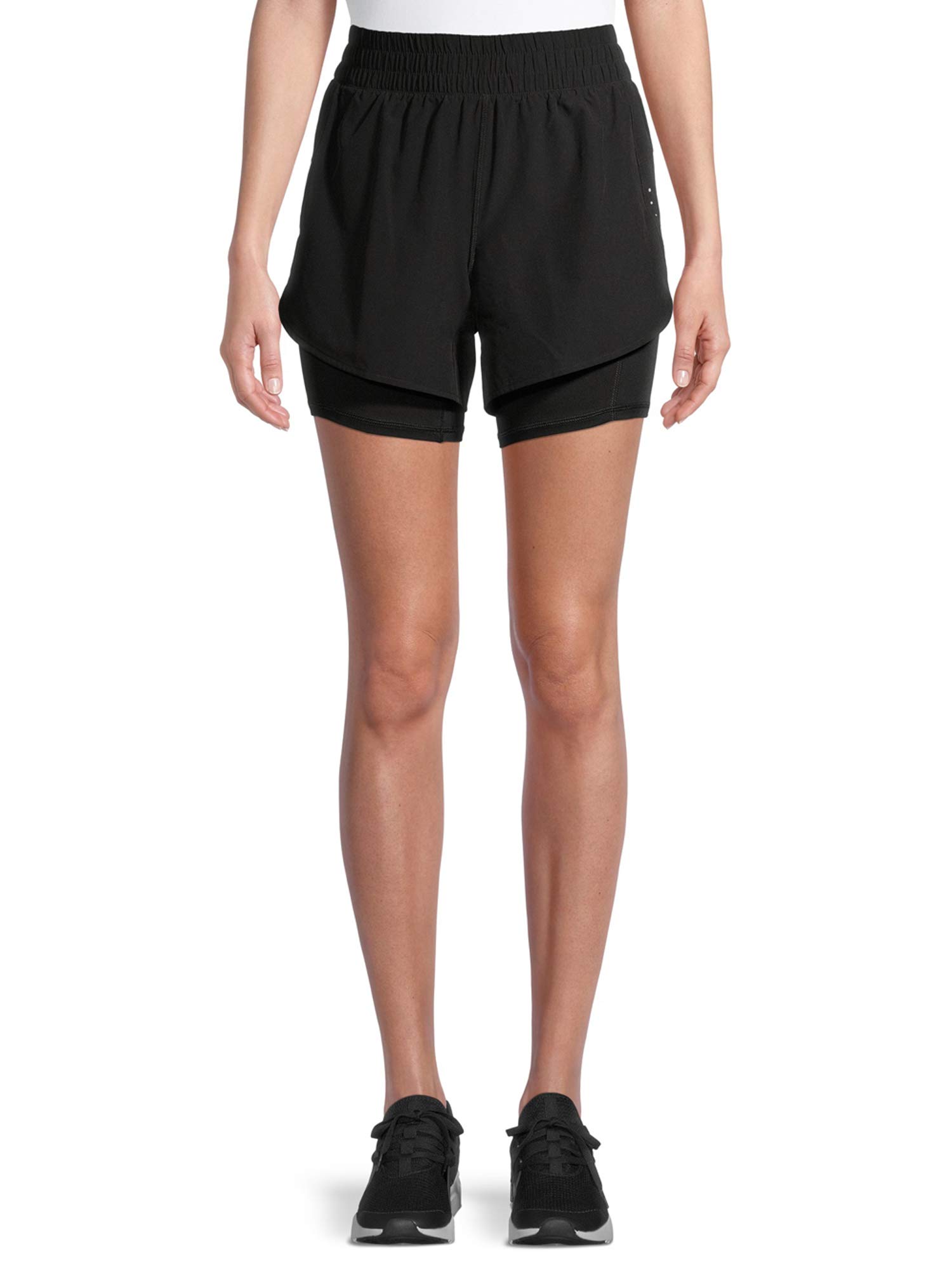 **Avia Women's Running Shorts with Built-in Bike Liner - Lightweight, Moisture-Wicking Activewear for Running, Cycling & Gym Workouts**