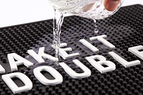 Premium Rubber Bar Mat for Home Bar Decor - 12x18 Inches Non-Slip Spill Mat for Man Cave, Basement, College Dorm - Ideal Gift for Father's Day, Housewarming, New Home - Perfect for Beer, Wine & Cocktail Serving