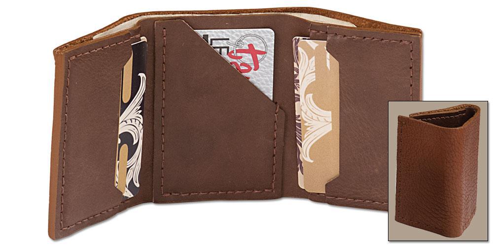 Premium Bison Leather Tri-Fold Wallet for Men - RFID Blocking, Multiple Card Slots & ID Window - Perfect for Travel, Business & Everyday Use