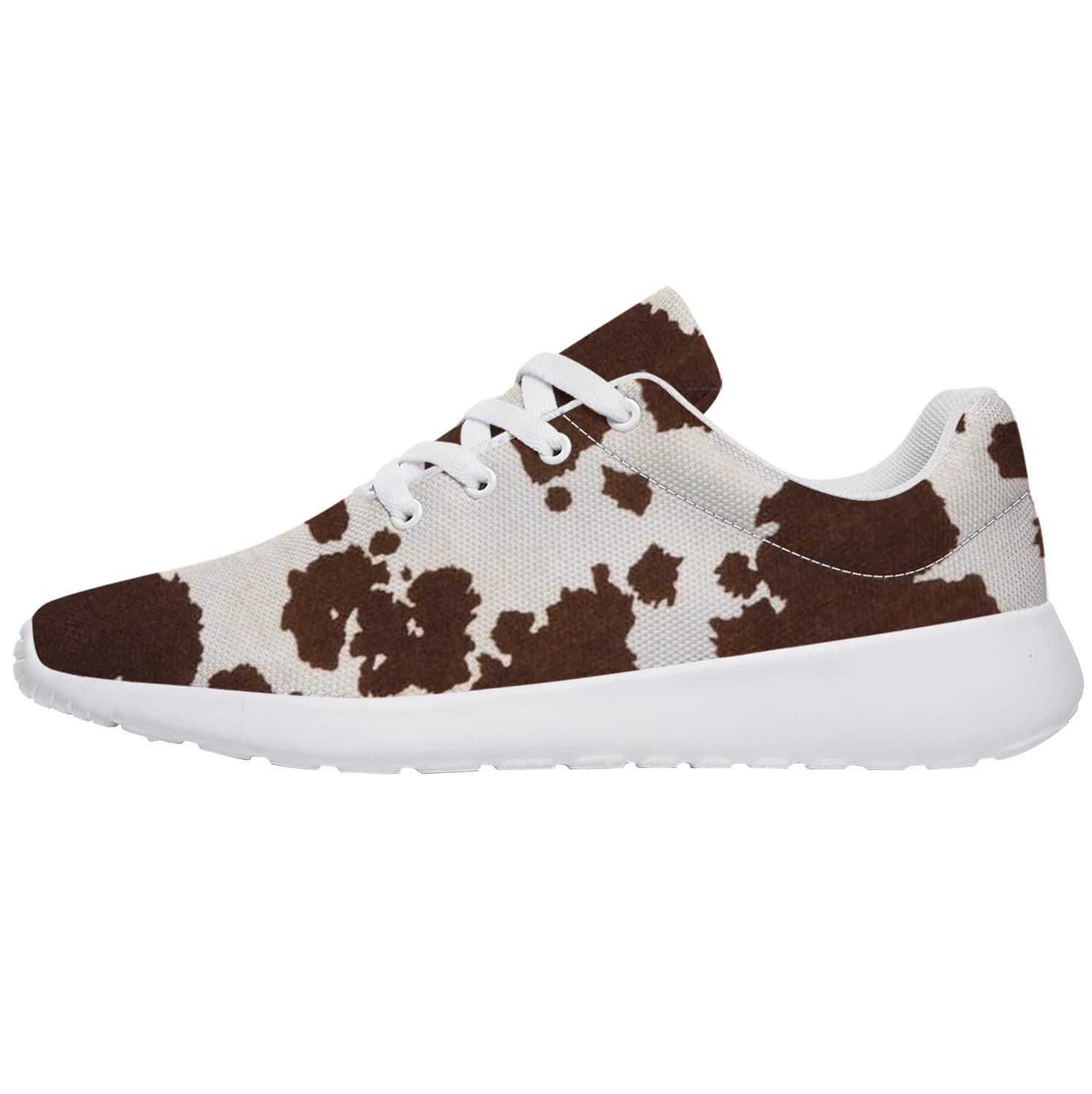 **Women's & Men's Cow Print Tennis Shoes - Comfortable Walking & Running Sneakers for Women (US Size 9) & Men (US Size 7.5) - Perfect Gift for Girls & Boys - Ideal for Gym, Jogging & Casual Wear**