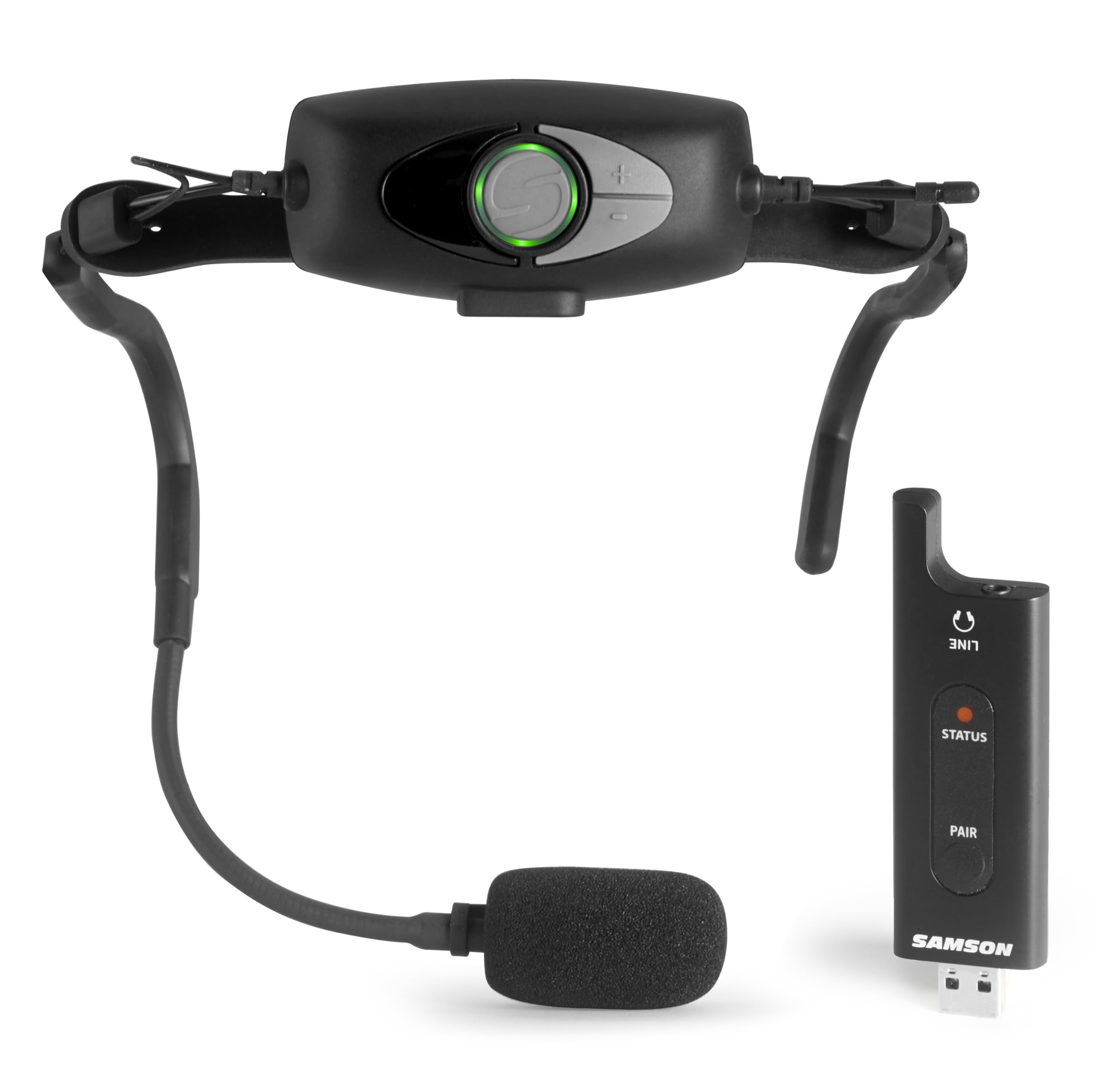 Samson Airline XD Digital Wireless Fitness Headset with USB Receiver - Rechargeable Battery for Computers & Portable PA Systems - Ideal for Mobile Trainers, Virtual Workouts & Home Gym Use