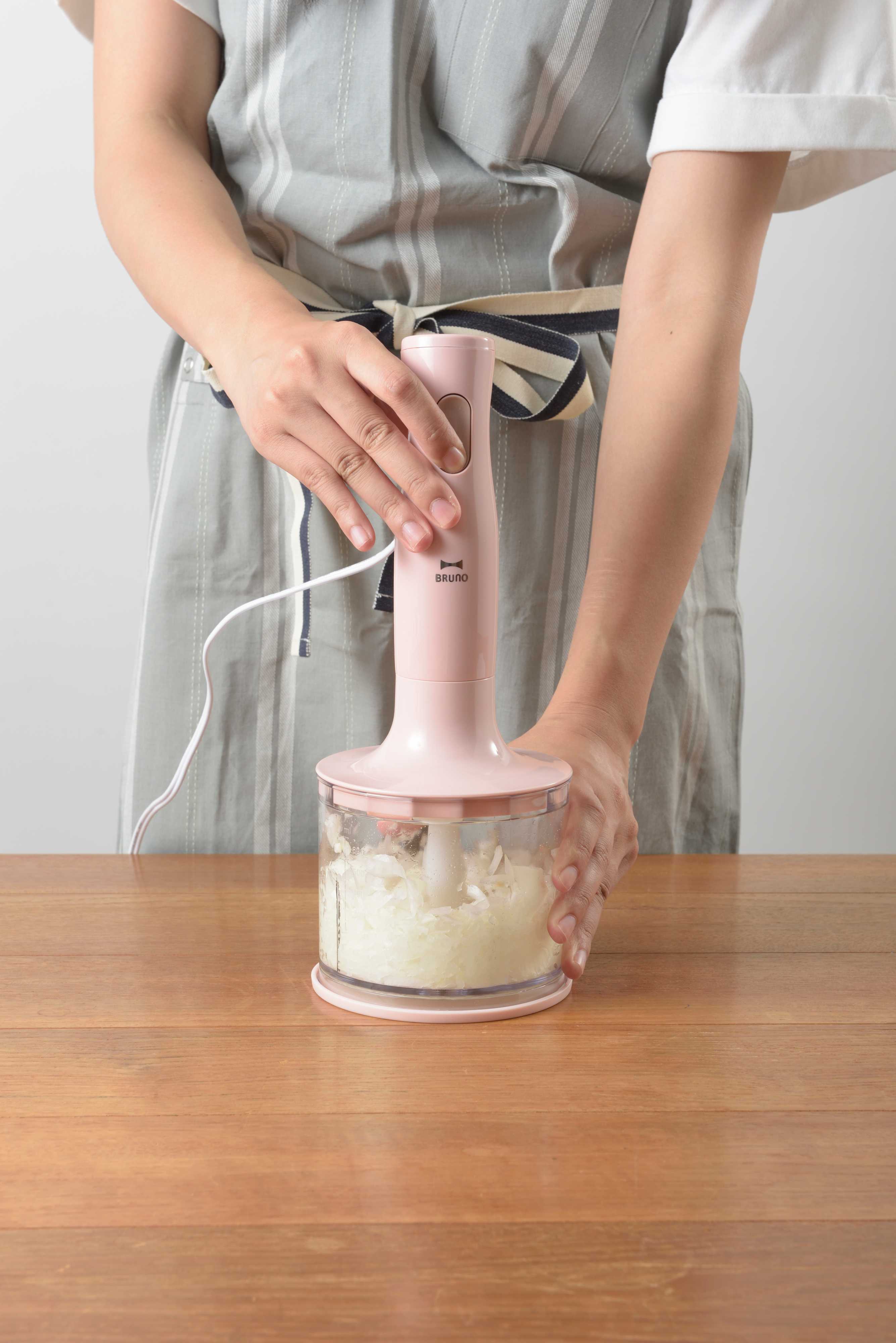 BRUNO BOE034 Hand Blender - Powerful 2-in-1 Immersion Blender with 300W Motor, Perfect for Smoothies, Soups & Baby Food - Ideal for Kitchen, Camping & Small Spaces
