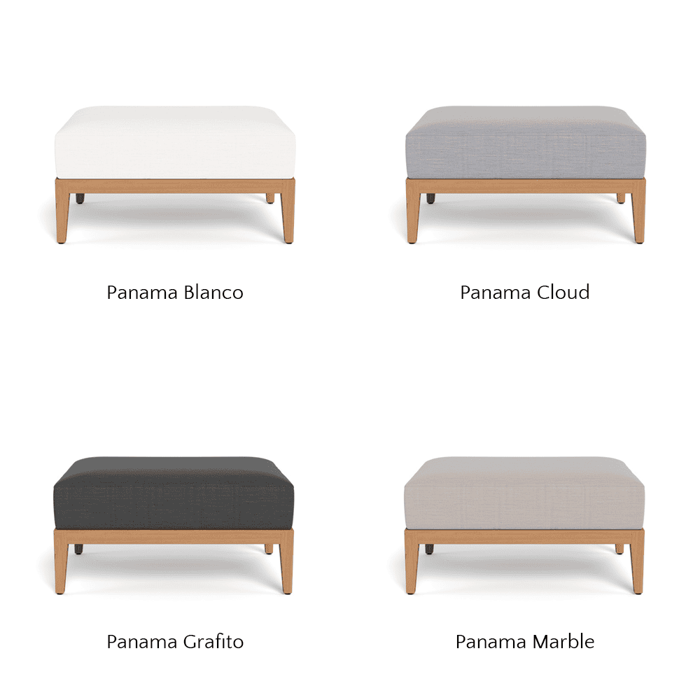 Avalon Outdoor Ottoman - Waterproof Patio Storage Bench with Cushion | Perfect for Garden, Deck, Poolside & Backyard Relaxation