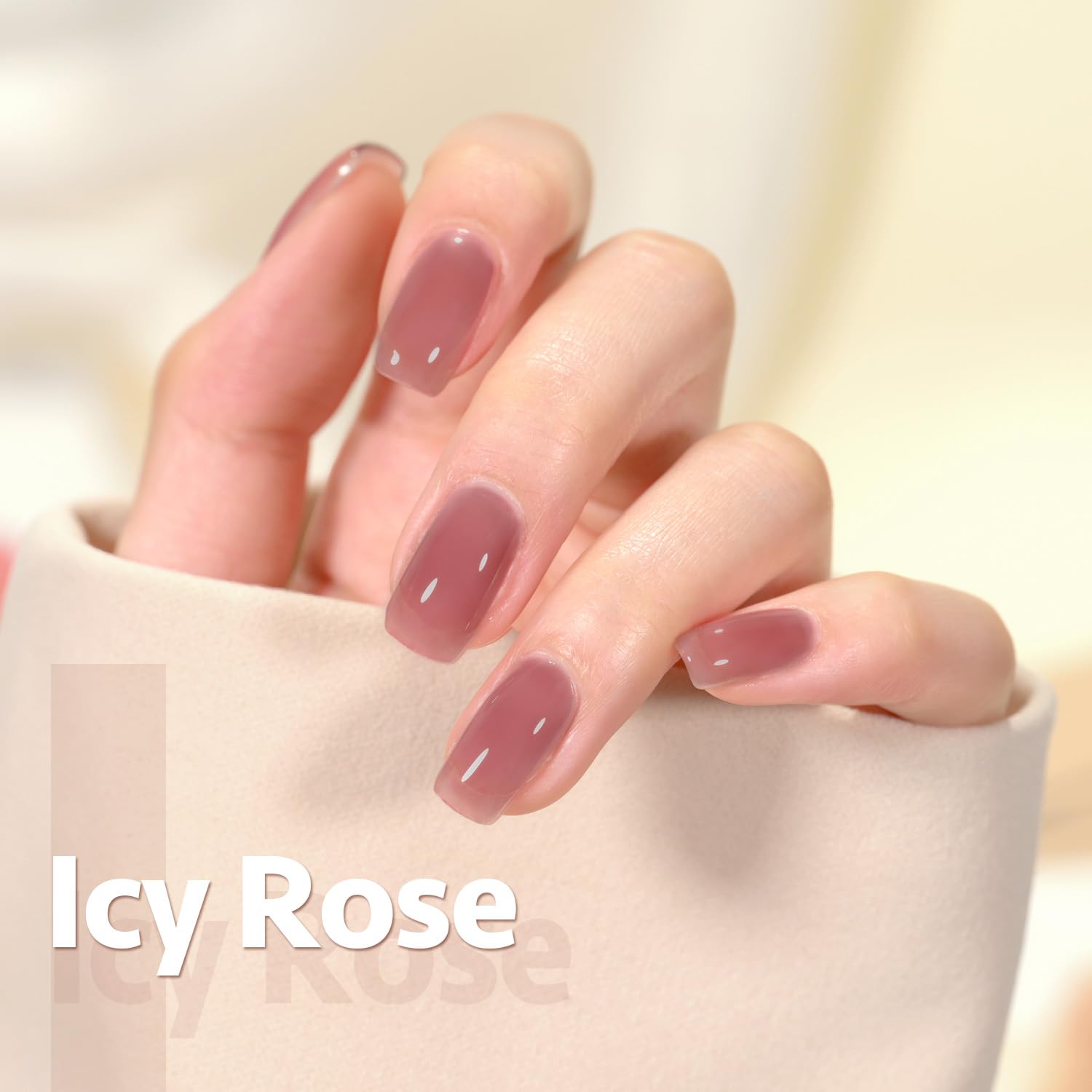 GAOY Jelly Pink Nude Gel Nail Polish Set - 6 Transparent Colors Sheer Red Brown Soak Off UV LED Light Cure Gel Polish Kit for Salon & DIY Nail Art at Home | Perfect for Manicures, Pedicures & Professional Nail Designs