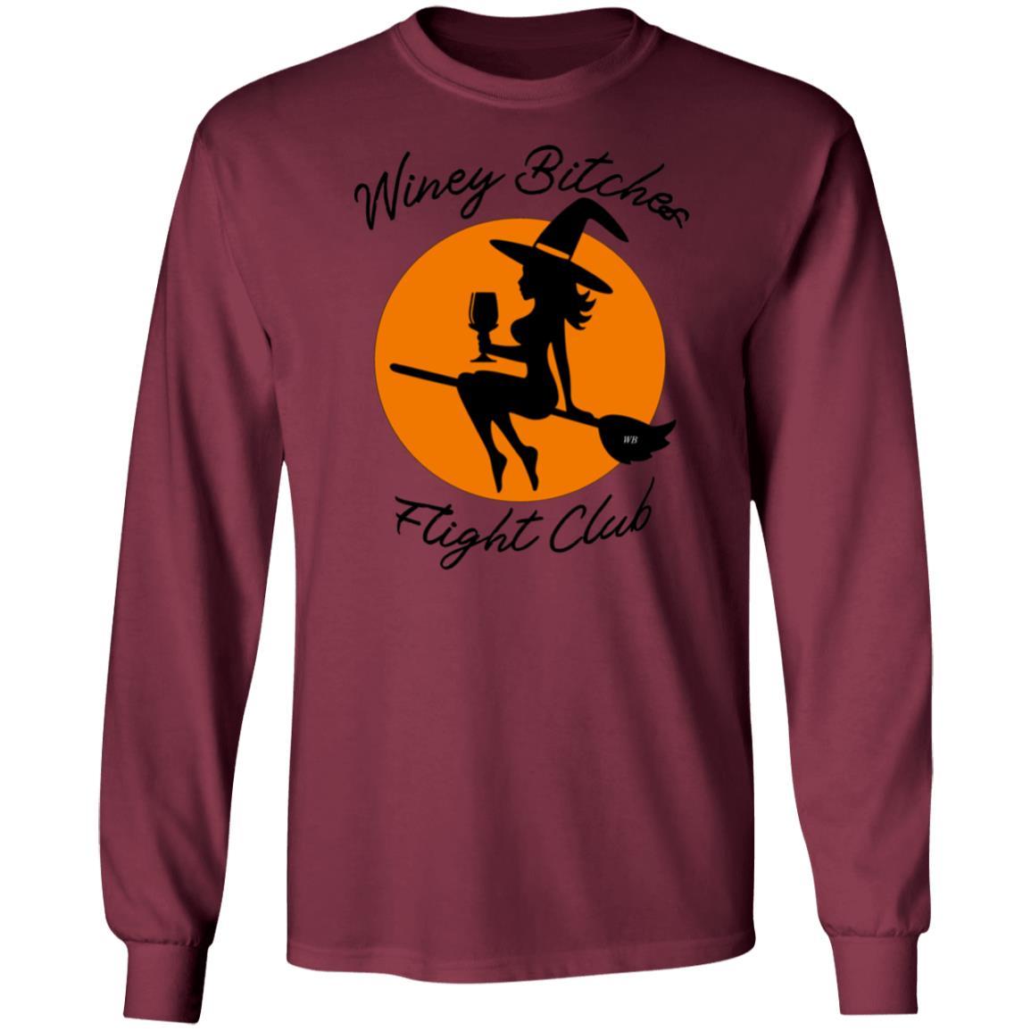 WineyBitches.Co Ultra Soft Cotton T-Shirt for Women | Wine Lovers Flight Club Tee | Perfect for Wine Tasting, Girls Night Out & Casual Wear