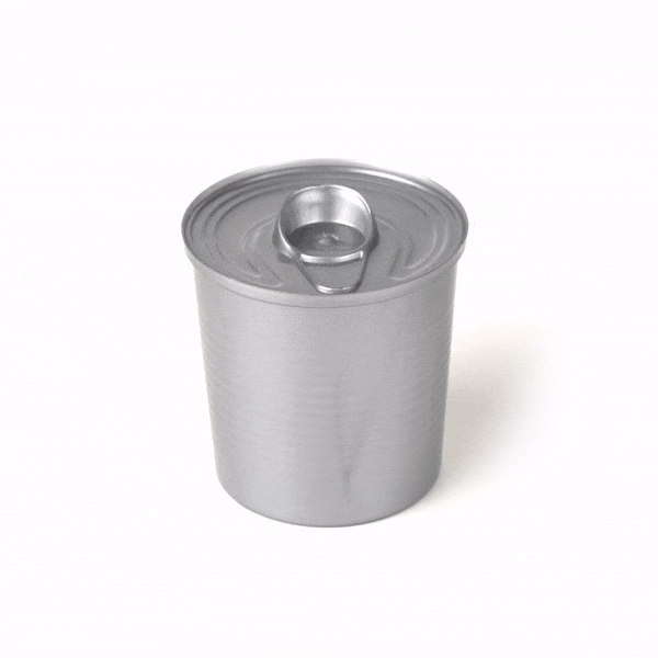 4 oz Round Silver Plastic Tin Can with Lid (2.5