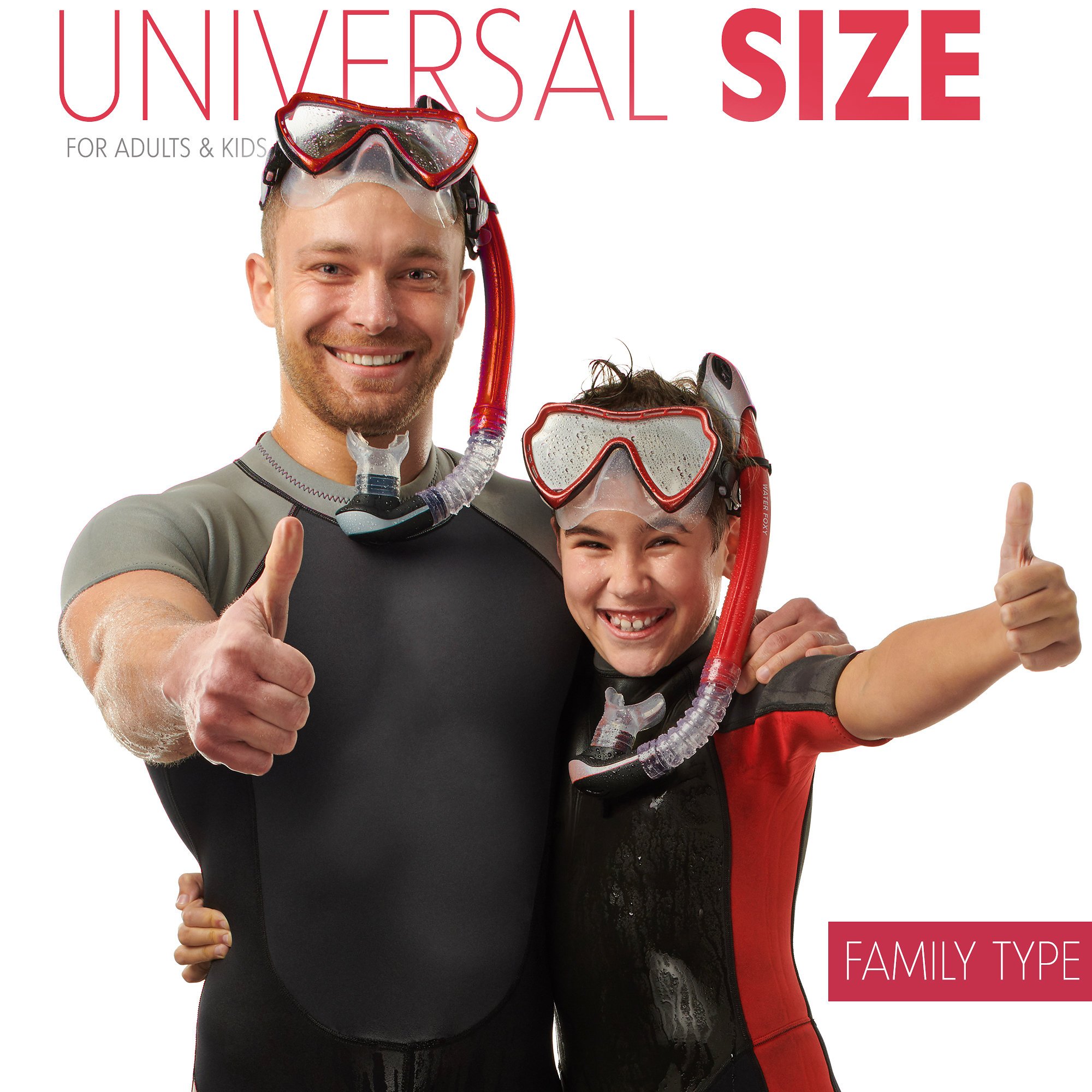 Snorkel Set with Anti-Fog Diving Mask & Dry Snorkel - Single Lens Swim Mask with Purge Valve & Anti-Splash Guard for Kids, Youth & Adults - Perfect for Pool, Beach & Ocean Adventures