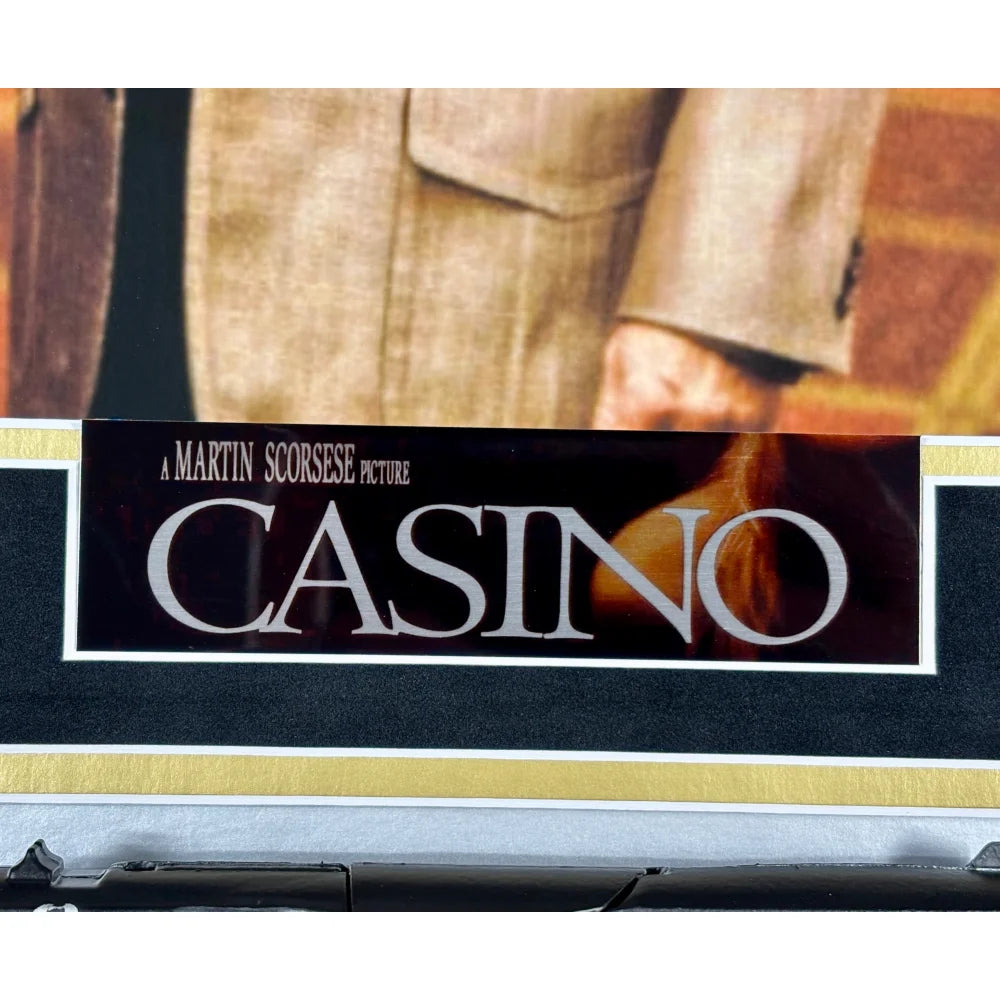 Joe Pesci Autographed Casino Movie Prop Gun with COA - Framed Collectible Memorabilia from Tangiers Las Vegas - Perfect for Movie Fans & Casino Enthusiasts Display