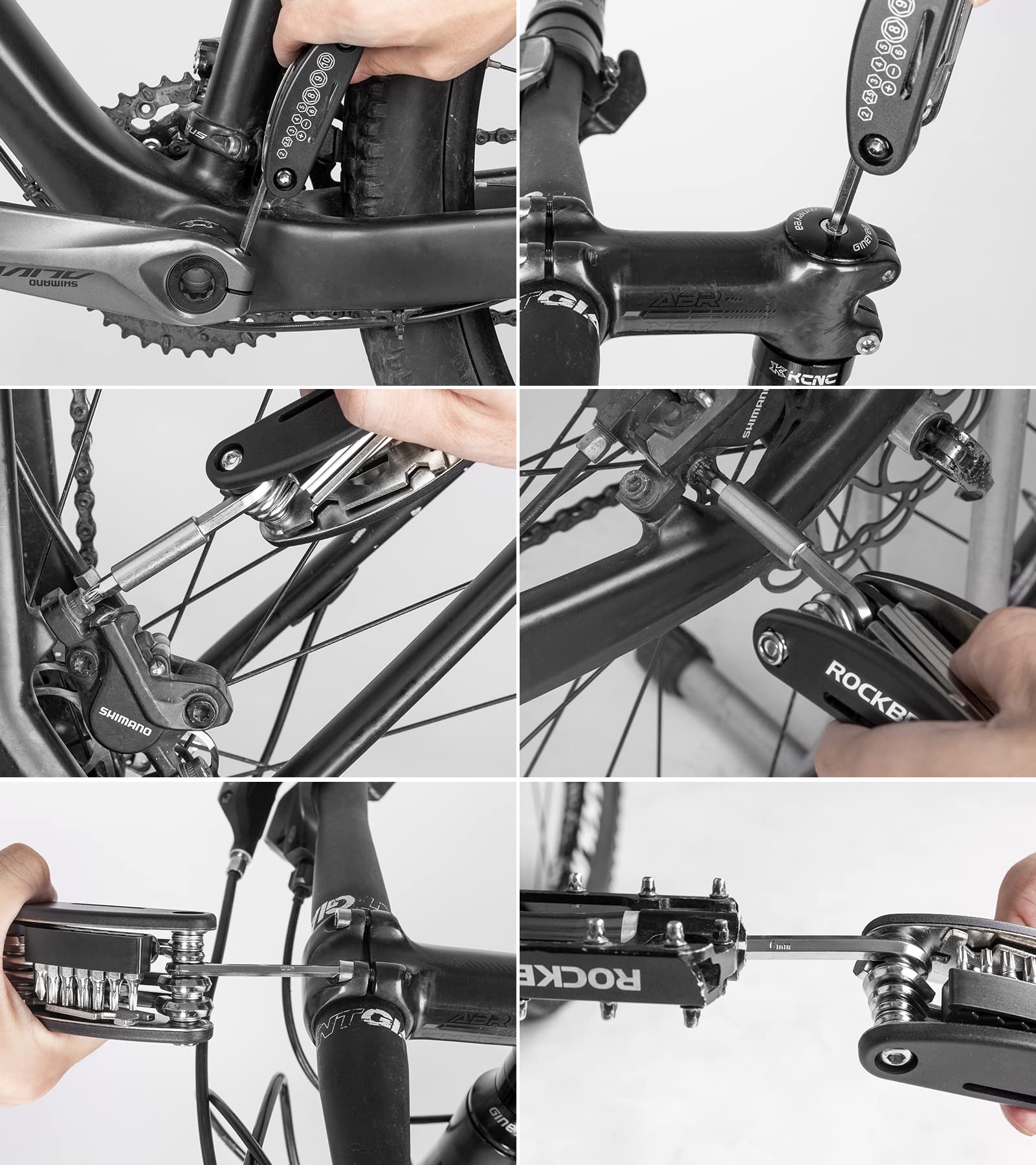 ROCKBROS 16-in-1 Multi-Function Bike Repair Tool Kit - Portable Foldable Cycling Multitool with Allen Wrench & Tire Levers - Perfect for Road Bikes, Mountain Bikes & Commuting Cyclists