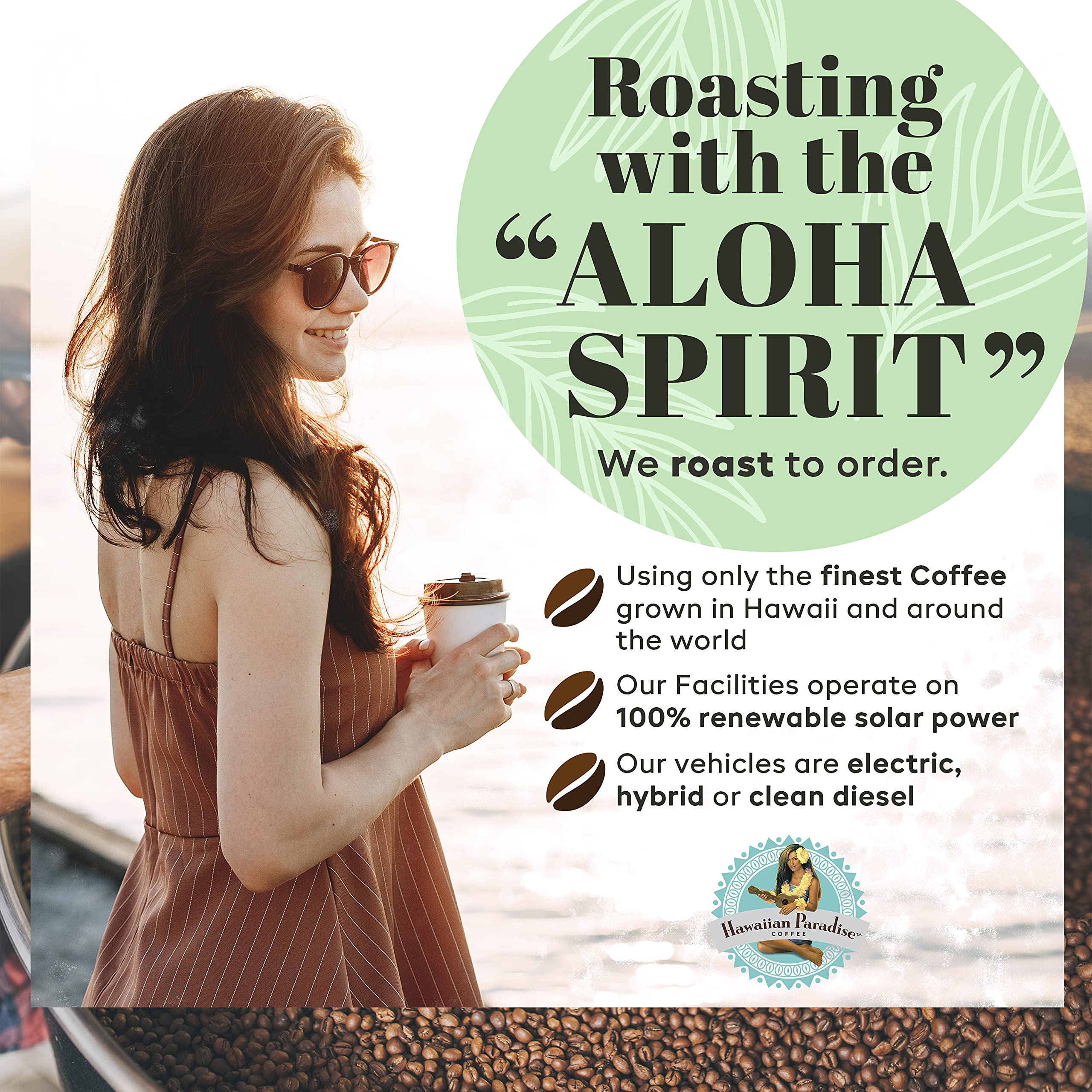 Premium Hawaiian Paradise Coffee - 100% Arabica Ground Coffee for Rich Bold Flavor - Perfect for Home Brewing & Gifts