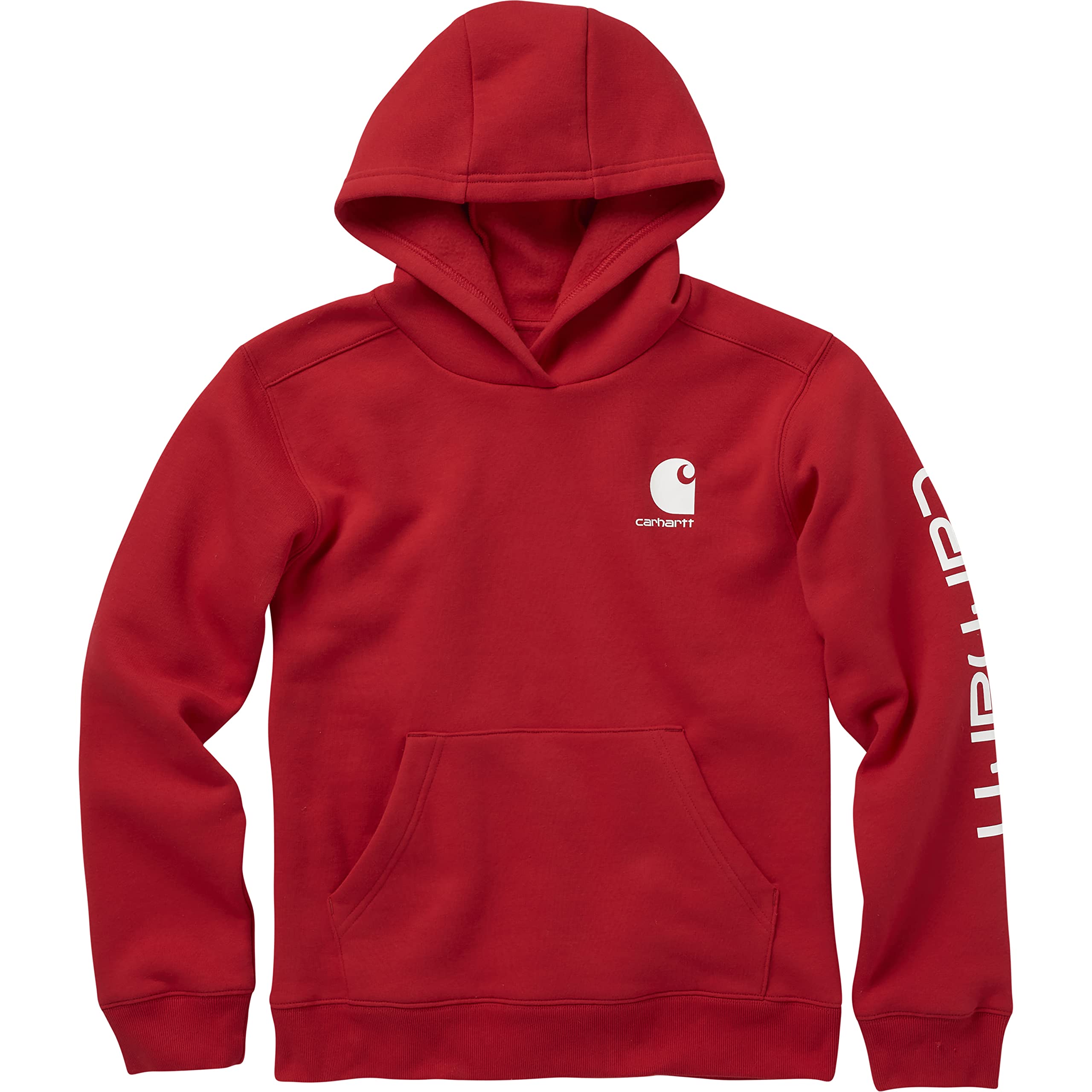 Carhartt Boys' Long-Sleeve Hooded Graphic Sweatshirt - Warm & Durable Pullover for Kids - Perfect for School, Outdoor Play & Winter Activities