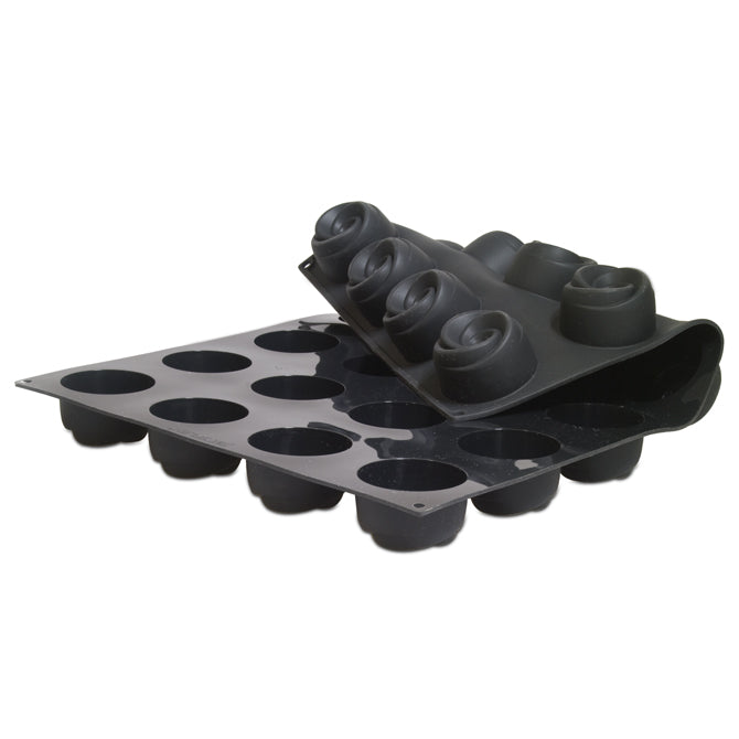 Pavoflex Silicone Rosette Molds - 24 Pack for Baking, Cake Decorating, and DIY Crafts - Perfect for Cupcakes, Cookies, and Chocolate Making