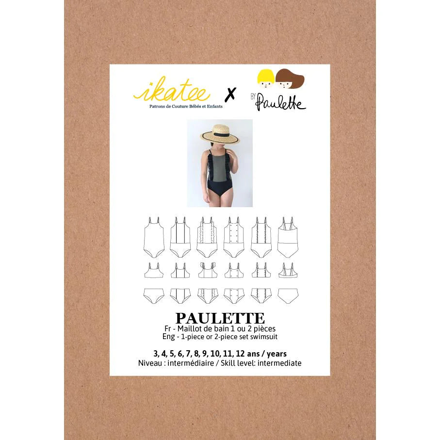 Paulette Girls Swimsuit Sewing Pattern for Ages 3-12 Years | DIY Summer Beachwear & Pool Party Outfit for Kids