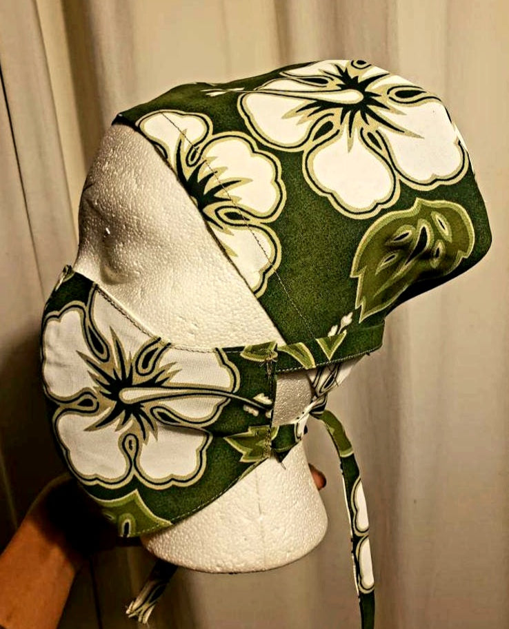 Onb2Studio Scrub Cap & Mask Set for Nurses & Doctors - Comfortable Surgical Head Cover with Adjustable Face Mask - Perfect for Hospitals, Clinics & Medical Professionals