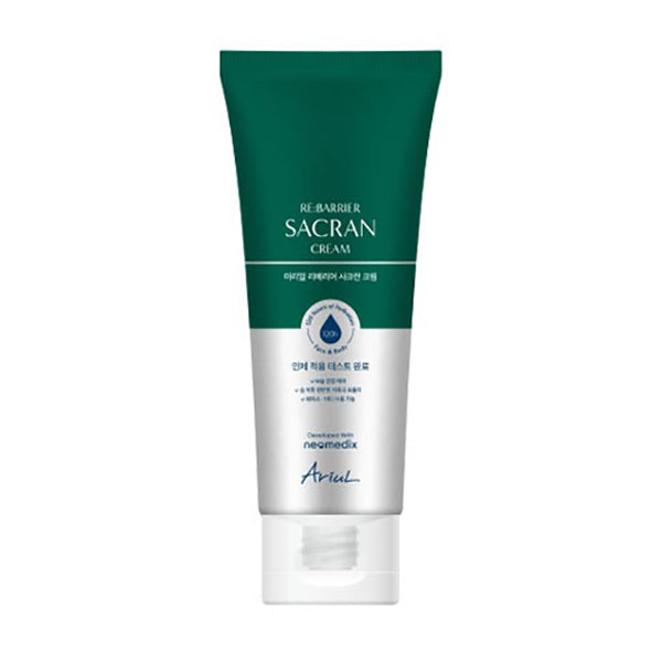 Ariul Re:Barrier Sacran Cream 100ml - Korean Moisturizing Face Cream for Sensitive Skin, Hydrating & Soothing Care - Perfect for Dry Skin Relief & Daily Skincare Routine