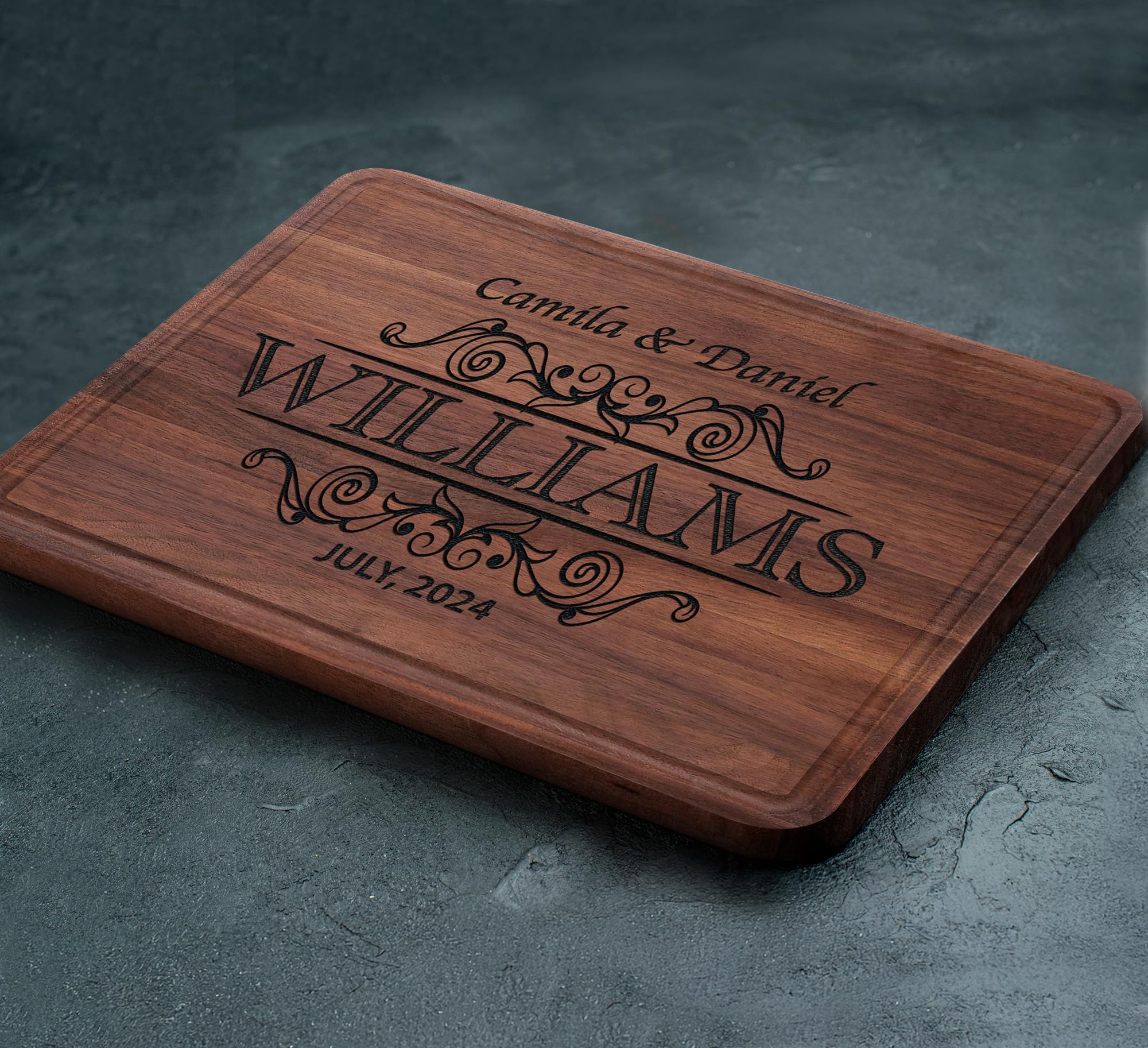 Personalized Wooden Anniversary Cutting Board for Couples - Custom Engraved Wedding Gift for Newlyweds, Romantic Birthday Present for Wife & Husband - Unique Engagement Gift Idea, Wedding Registry Essential - Perfect Christmas Kitchen Gift for Parents (Ideal for Anniversary Celebrations, Housewarming & Romantic Kitchen Decor)