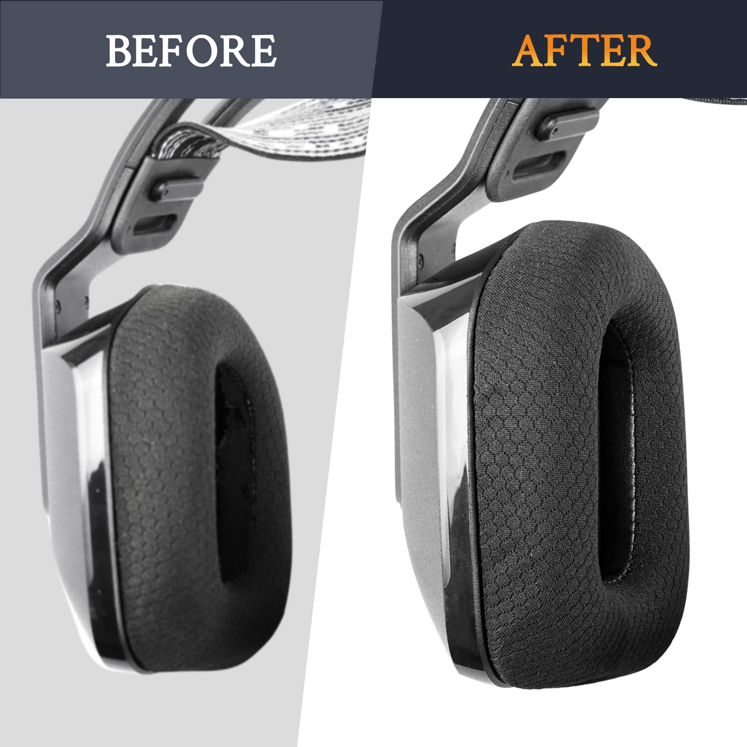 SOULWIT Replacement Ear Pads for Logitech G733 G535 G335 Gaming Headset - Noise Isolating Memory Foam Cushions (Black) | Comfortable Upgrade for Wireless Headsets | Perfect for Gaming, Streaming & Work Calls
