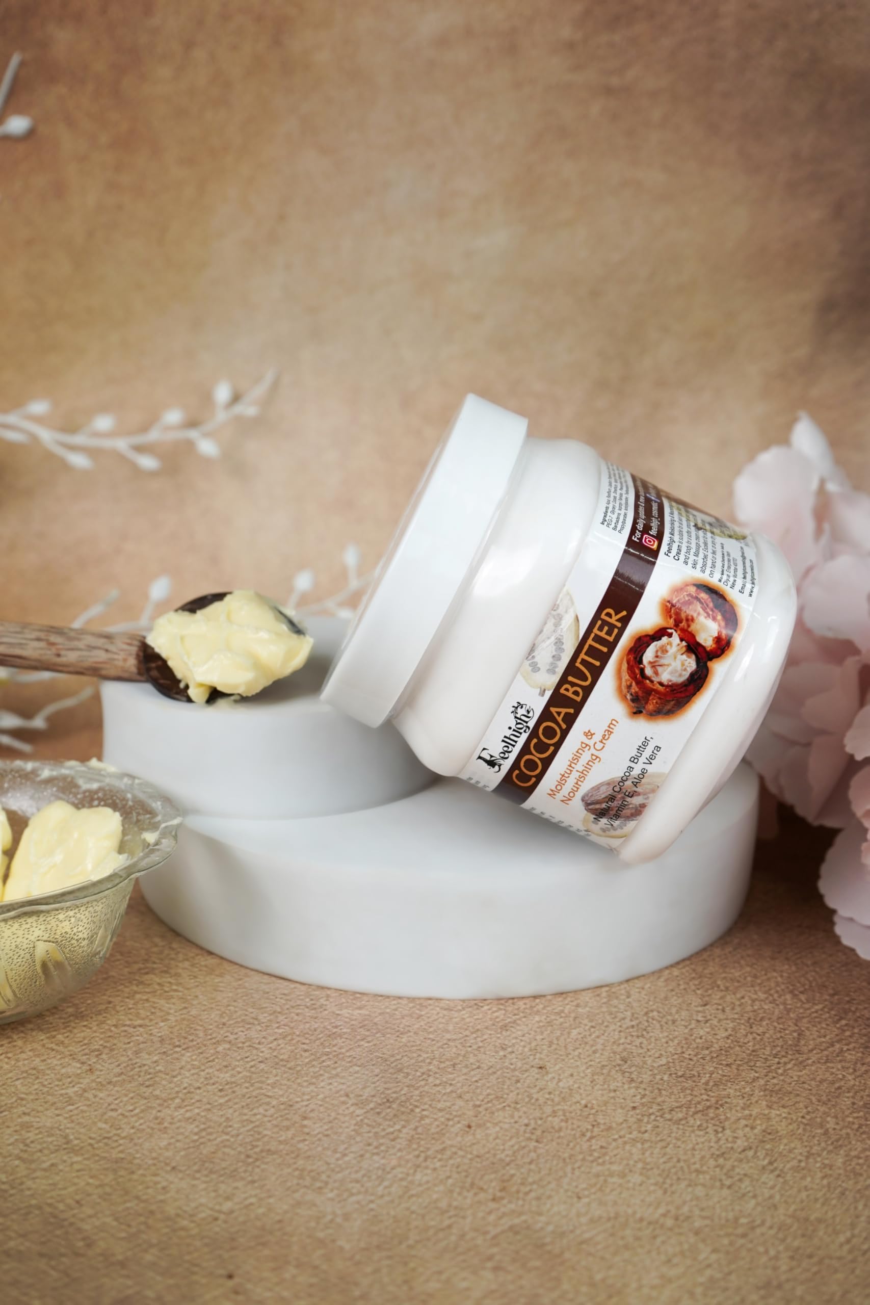 Feelhigh Exfoliating Face & Body Scrub with Mixed Fruit Extracts & Cocoa Butter - 2-Piece Skincare Set for Glowing Skin | Perfect for Daily Exfoliation & Spa Treatments at Home