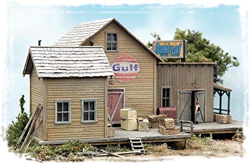 HO Scale Model Train Buildings - Oakleaf Shipping & Storage Kit #0182 - Perfect for Model Railroad Scenery & Train Layouts