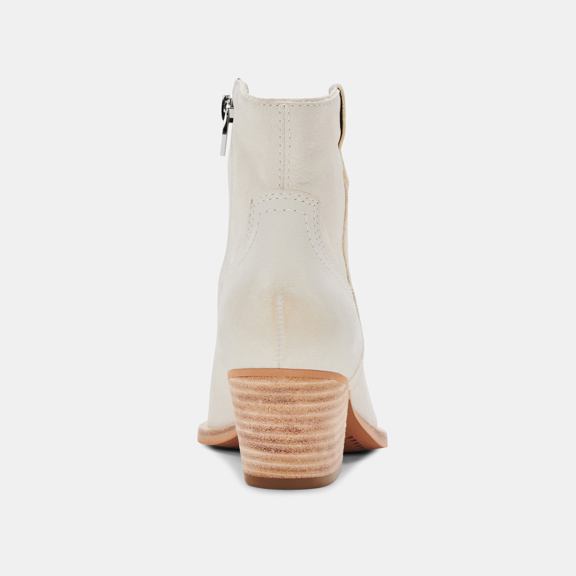 SILMA Women's Booties in Ivory Nubuck Leather - Comfortable Ankle Boots for Fall & Winter | Casual & Dressy Footwear for Work, Date Night & Everyday Wear