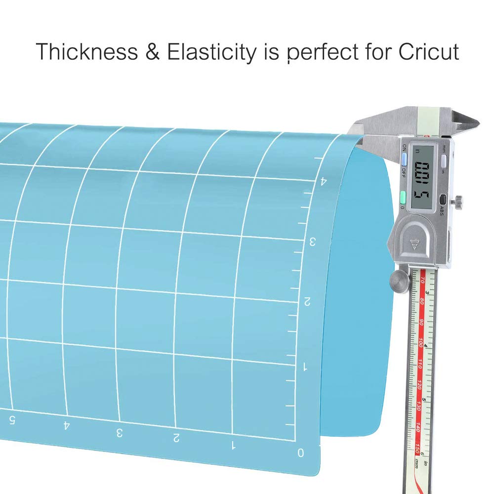 REALIKE 12x12 Lightgrip Cutting Mat - 3 Pack for Cricut Maker 3, Maker, Explore 3, Air 2, Air & One | Non-Slip Gridded Adhesive Craft Mat for DIY, Quilting, Sewing, Scrapbooking & Paper Crafts | Perfect for Home, Office & Classroom Projects