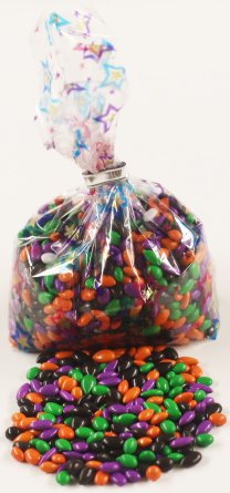 Scott's Cakes Halloween Mix Chocolate Covered Sunflower Seeds - 1 Pound Resealable Smiley Face Bag - Perfect for Trick-or-Treating, Party Favors & Halloween Snacks