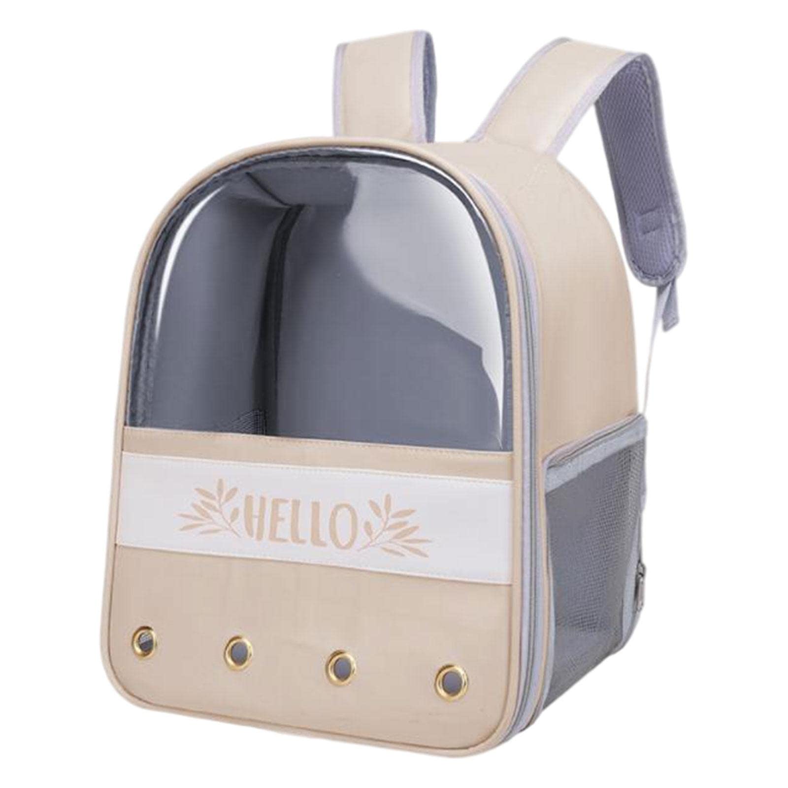 Durable Pet Carrier Backpack for Dogs & Cats - Soft Travel Tote Bag for Rabbits & Small Pets (Khaki) | Perfect for Air Travel, Hiking & Outdoor Adventures | Pet Supplies & Dog Carriers